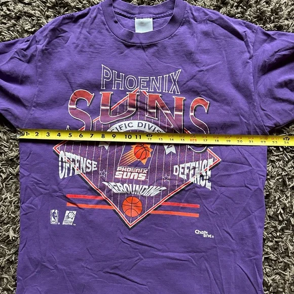 Vintage Phoenix Suns Shirt 90s XL Single Stitch CHALK LINE - Picture 6 of 8